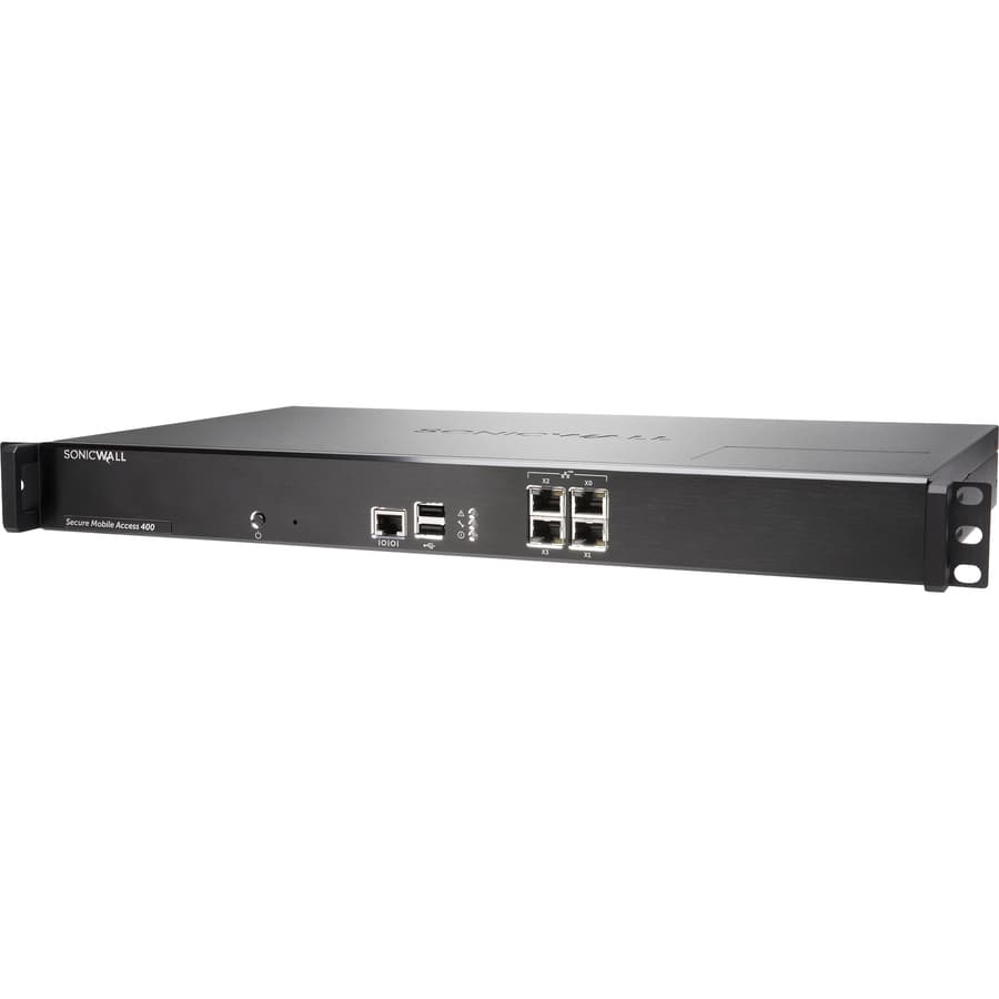 SonicWall SMA 400 1-year web application firewall software subscription with 4 ports and Gigabit Ethernet