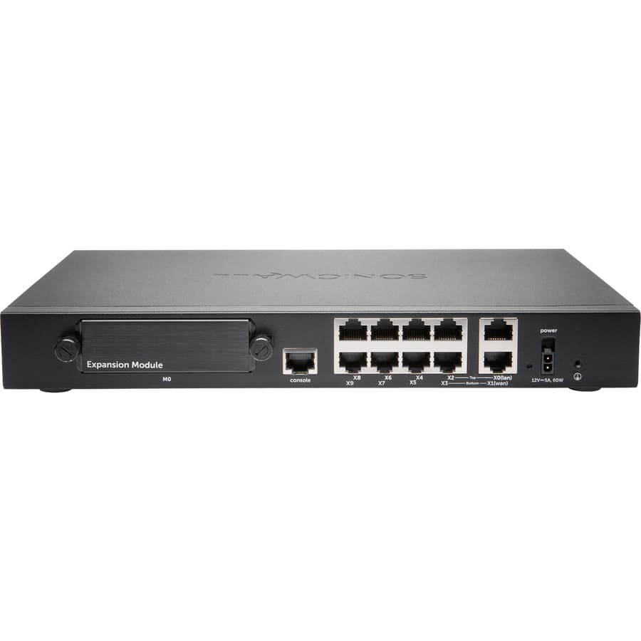 SonicWall TZ600 hardware firewall appliance with multiple Gigabit Ethernet ports for branch security