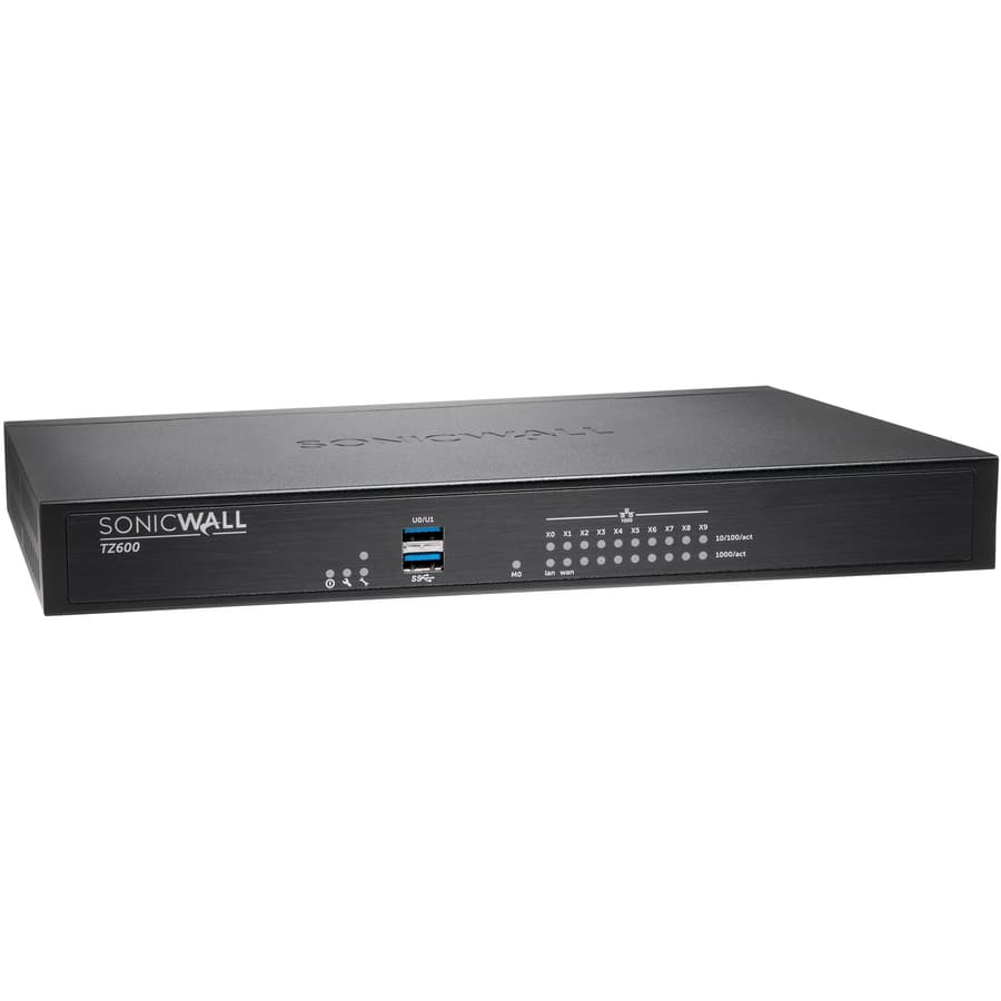 SonicWall TZ600 PoE Advanced Edition 1-year security appliance for branch firewall deployment