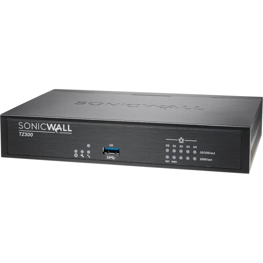 SonicWall TZ300 PoE TotalSecure Advanced 1-year security subscription for firewall coverage