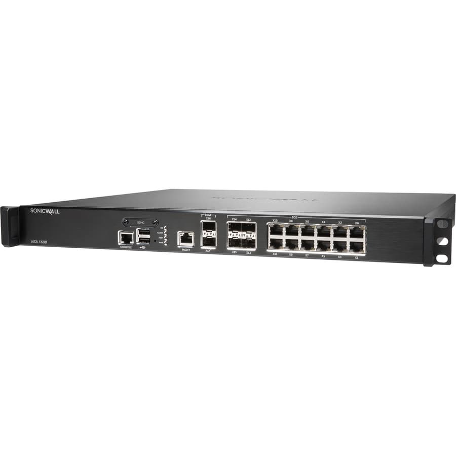 SonicWall NSA 3600 high availability firewall appliance for enterprise failover protection