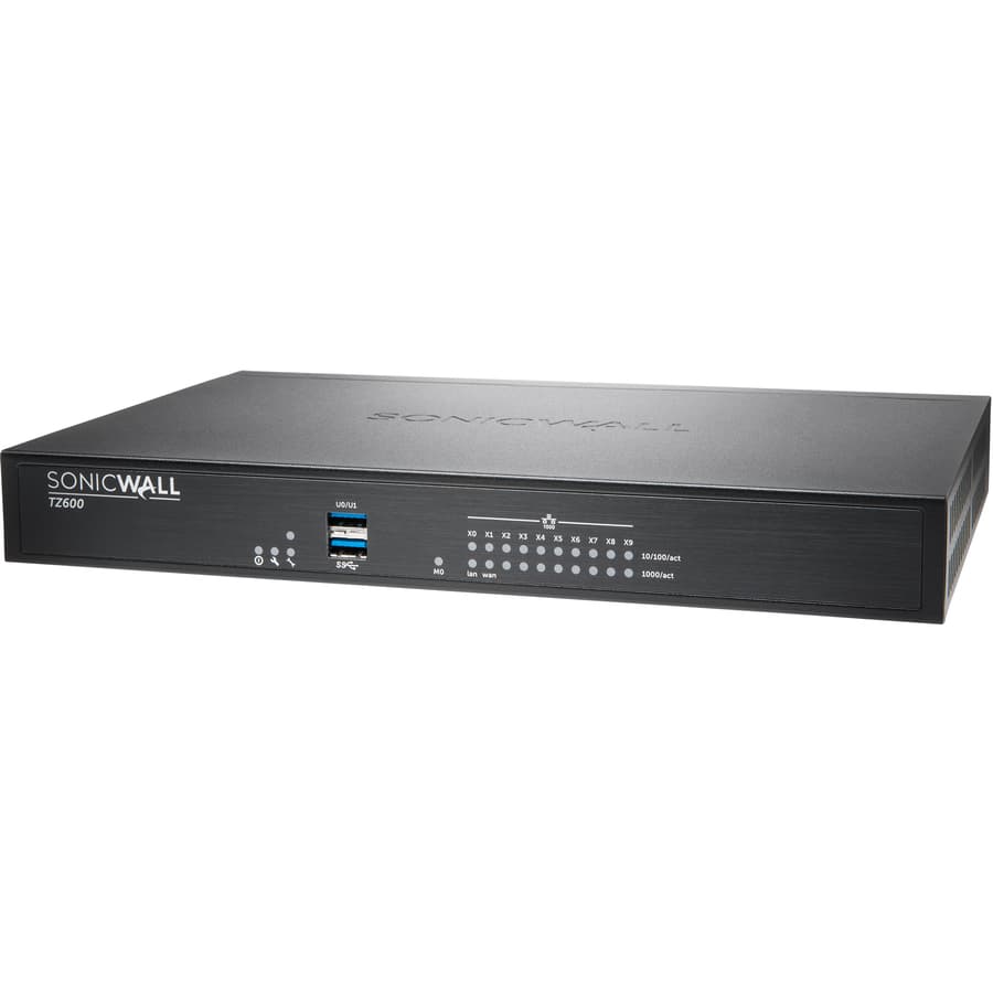 SonicWall TZ600 PoE Advanced Edition 1-year security appliance for branch firewall deployment