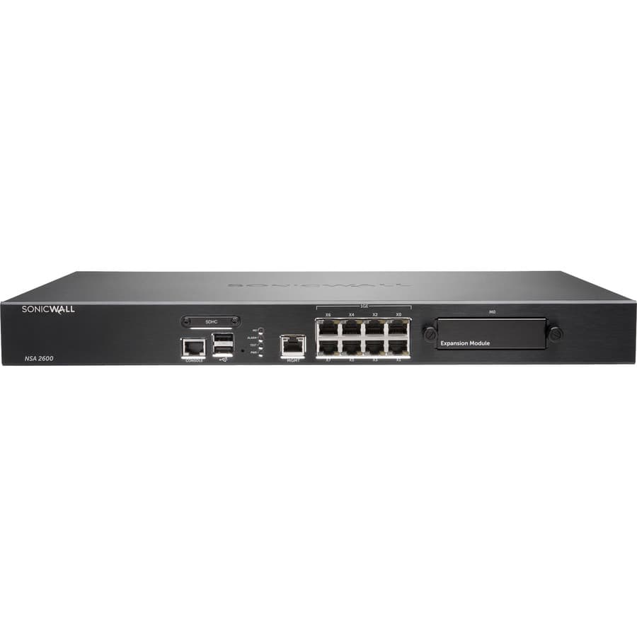 SonicWall NSA 2600 Hardware Firewall | Enterprise Security Appliance