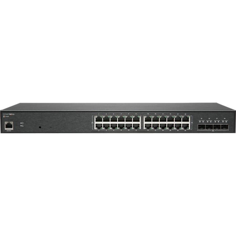 SonicWall 24 Port Gig Switch 4 SFP Plus | Managed, Enterprise, Ethernet