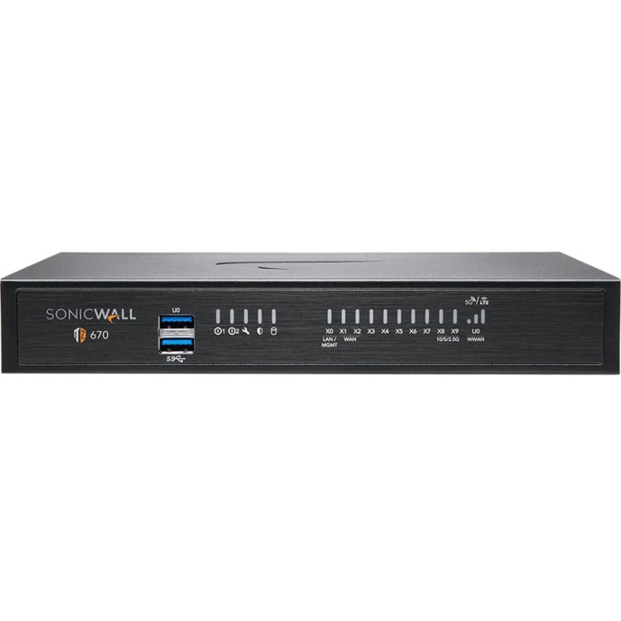 SonicWall TZ670 Secure Upgrade Plus AE 2YR | Firewall, UTM, Enterprise
