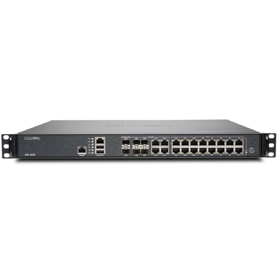 SonicWall NSA 4650 rack-mount next-gen firewall appliance for enterprise network security