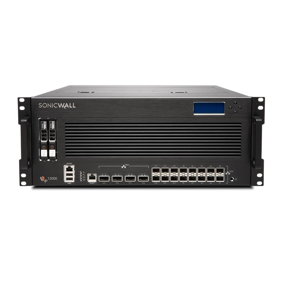 SonicWall NSSP 12400 SEC next-gen firewall appliance for enterprise network security