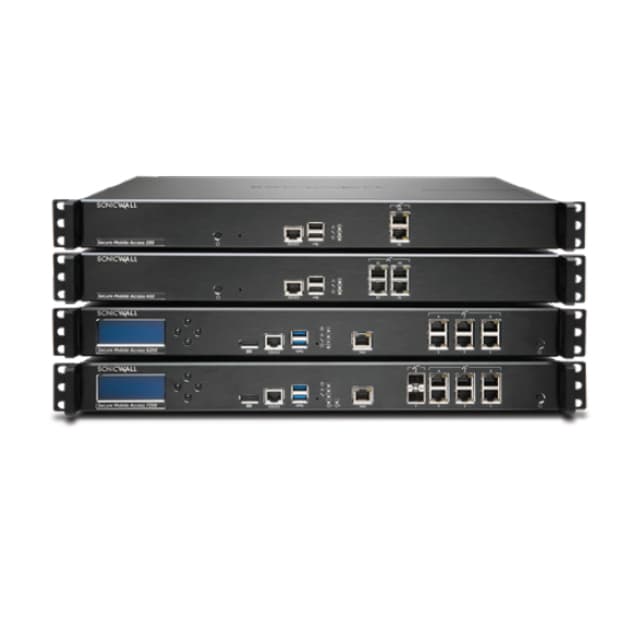 SonicWall SMA 210 hardware remote access appliance with 5-user license