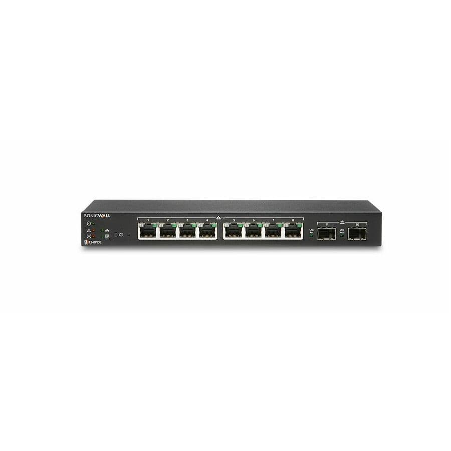SonicWall SWS12-8 managed switch demo NFR with 12 ports and 8 PoE ports