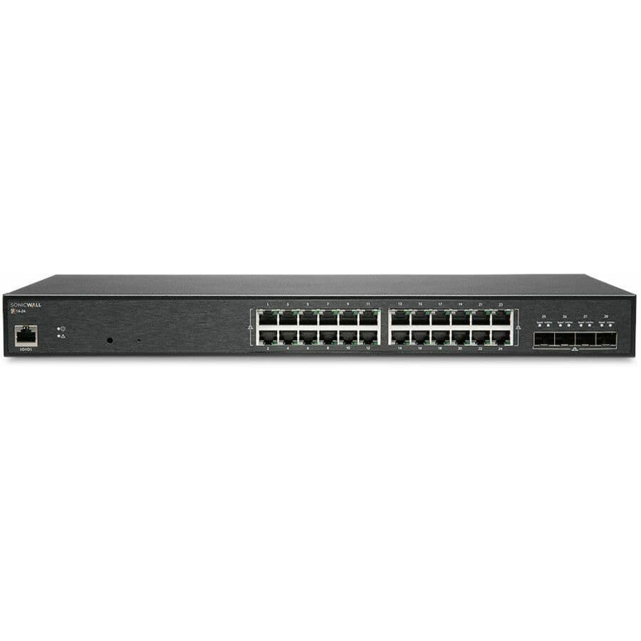 SonicWall SWS14-24 demo NFR managed switch for rack-mounted enterprise networking
