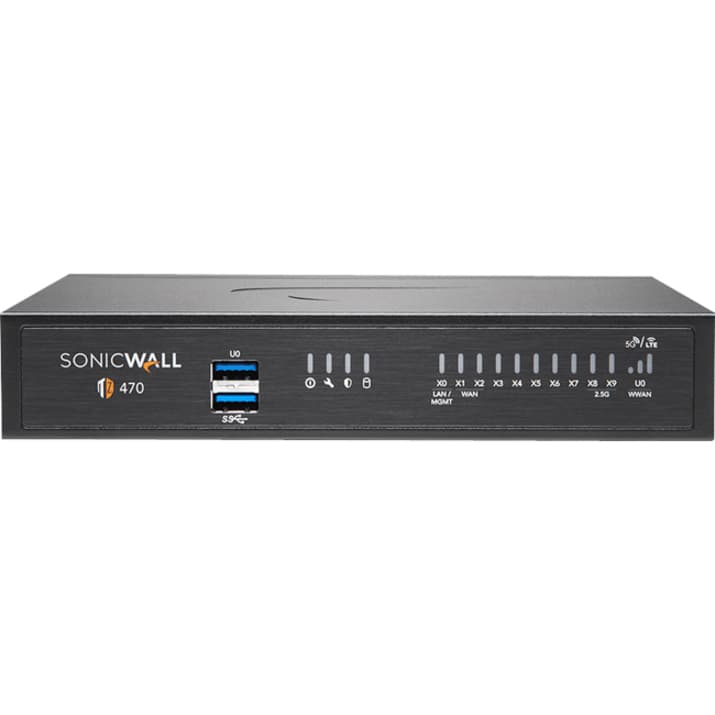 SonicWall TZ470 TotalSecure Threat Edition 3-year security subscription for branch firewall protection
