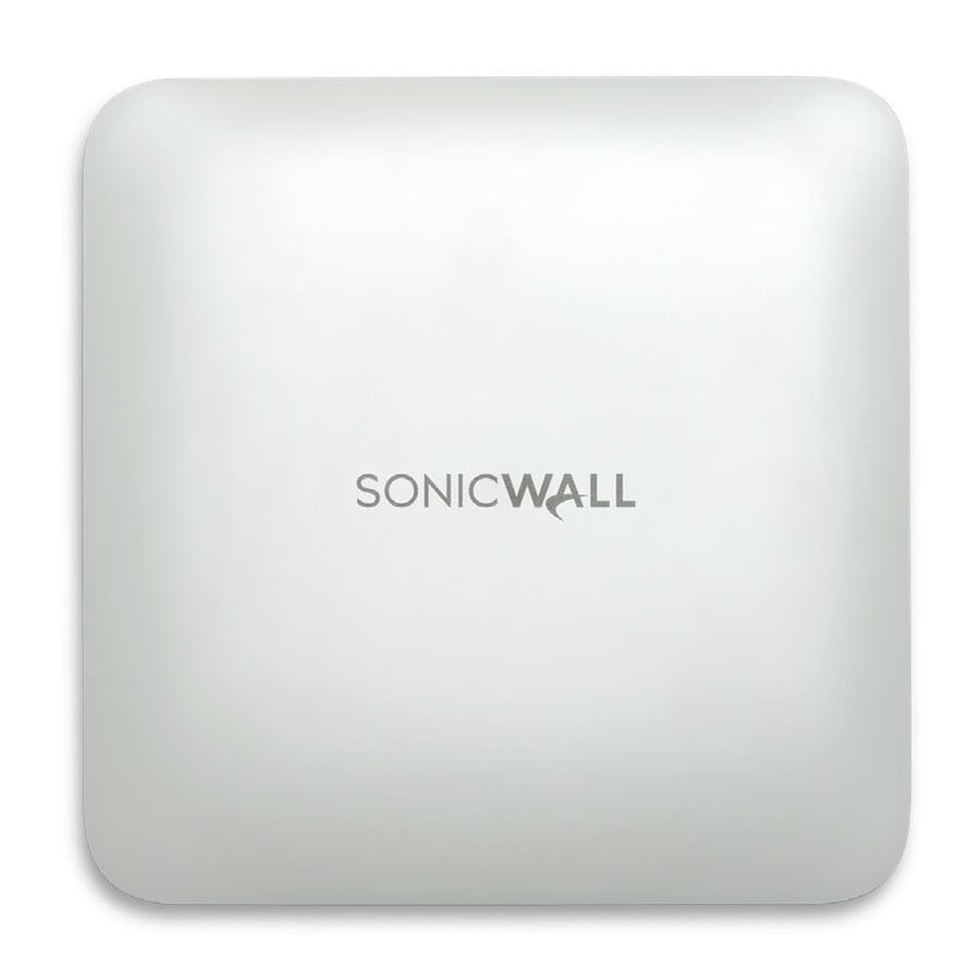 SonicWall SonicWave 641 indoor Wi‑Fi 6 access point with 2.5 Gigabit Ethernet, WPA3, and ceiling mount design