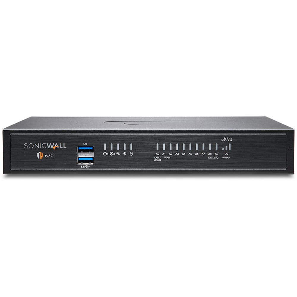 SonicWall TZ670 Secure Upgrade Plus ESSN 2YR | Firewall, UTM, Enterprise