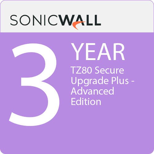 SonicWall TZ80 Secure Upgrade Plus AE 3YR | Firewall, UTM, Enterprise