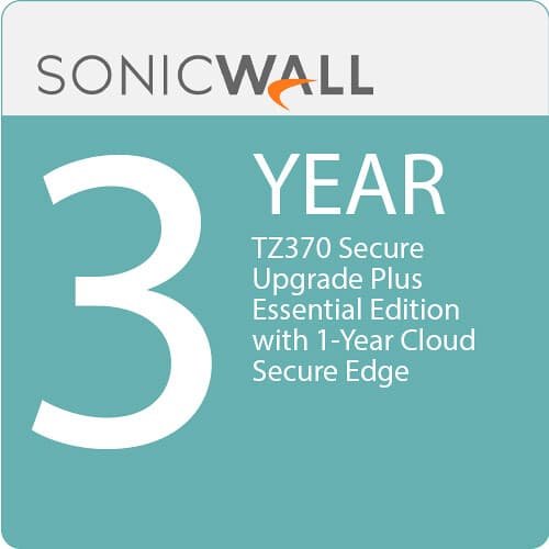(3 & Free Offer) Sonicwall Tz370 Secure Upgrade Essential Edition 3yr (Includes